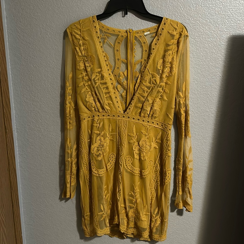 Vintage mustard, yellow dress